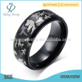 Latest design engraved titanium black rings,fashion stainless steel ring jewelry